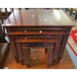 Edwardian style mahogany nest of three rectangular tables. (B.P. 24% incl.