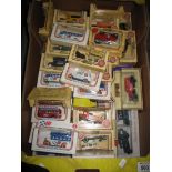 Box of mainly promotional diecast model vehicles, Days Gone, Lledo etc. In original boxes. (B.P.
