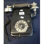 Vintage wall mounted telephone in black. (B.P. 24% incl.