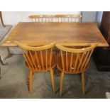 Modern pine rectangular refectory table,