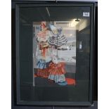 T Leonard Evans (1926-1990, lived and worked in Wales), 'Fashions and reflections', signed,