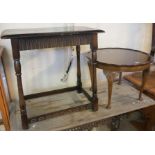 Mid 20th Century walnut circular side table,