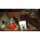 Two boxes of miscellaneous items to include; vintage medical instruments;