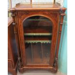 Victorian walnut and mixed woods inlaid music cabinet. (B.P. 24% incl.