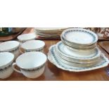 18 piece Shelley bone china 11206/6 black and white tea service,