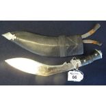 Kukri and scabbard with two miniature knives. (B.P. 24% incl.