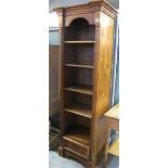 Modern pine narrow five section shelving unit. Charity sale. (B.P. 24% incl.