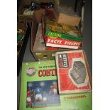 Collection of assorted vintage games to include; The New Subbuteo Continental table soccer, Cleudo,