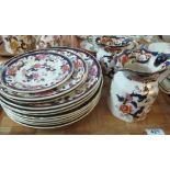 Tray of Masons ironstone Mandalay design items to include;