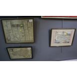 John Ogilby, original coloured road map from London to Hith,