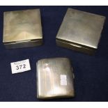 Silver cigarette case with Birmingham hallmarks, 2.5 troy ozs.