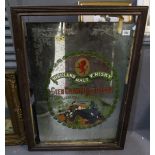 Advertising - Highland malt whisky Glen Grant distillery advertising mirror, framed but loose. (B.P.