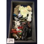 Box containing vintage and modern Star Wars figures to include; Darth Vader, Yoda,