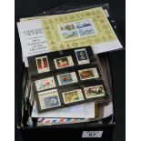 Shoebox of All World stamps, covers, First Day Covers, postcards etc. (B.P. 24% incl.