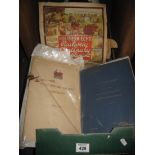 Box of railway ephemera to include; The Northern Echo railway supplements,