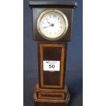 Edwardian miniature mahogany inlaid longcase clock. (B.P. 24% incl.