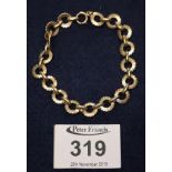 9ct gold bracelet, 14.7g approx. (B.P. 24% incl.