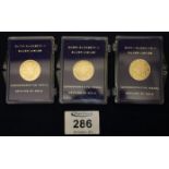 Three Queen Elizabeth II Silver Jubilee commemorative medal coins,