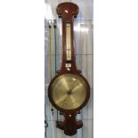 Victorian mahogany wheel barometer marked A. Casartelli, 54 Old Hall St, Liverpool. (B.P. 24% incl.