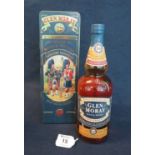 Glen Moray single Speyside malt Scotch whisky, mellowed in wine barrels, age 16 years, 70cl,