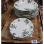Tray of Royal Doulton 'Old Leeds Sprays' dinner, dessert and tea plates, 18 in total. (B.P.