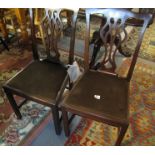 A pair of mahogany Coronation dining chairs impressed 'Coronation G.R.V'. (2) (B.P. 24% incl.