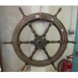 Oak rustic ship's wheel. (B.P. 24% incl.