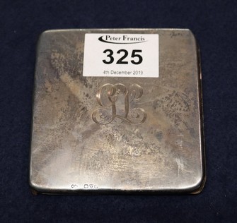 Silver case with silk interior named 'The Allies, registered trademark wallet'. 2 troy ozs approx.