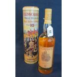 The Glenmorangie 10 years old single Highland malt Scotch whisky in original tin presentation box.