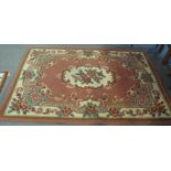 Modern Peking Chinese effect floral rug,