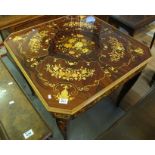 Modern Sorrento style floral games table. (B.P. 24% incl.
