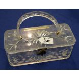 Vintage clear lucite handbag with floral pattern (probably 50's). (B.P. 24% incl.