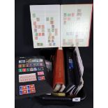 Box of All World stamps, covers and cards in various albums and on pages etc. (B.P. 24% incl.