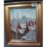 20th Century British School, winter skyline, oils on board. (B.P. 24% incl.