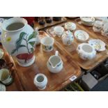 Tray of Portmeirion 'Pomona' and 'Botanic Garden' items to include: large baluster vase,