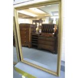 Large modern gilt framed beaded and bevel plate mirror. (B.P. 24% incl.