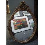 Gilt framed oval mirror. (B.P. 24% incl.