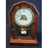 Early 20th Century American two train mantel clock with glass door and Roman face. (B.P. 24% incl.