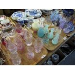 Three trays of mainly Caithness glass items, to include mainly vases,