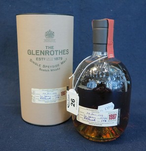 The Glenrothes single Speyside malt Scotch whisky, distilled in 1987, bottled in 2000,