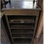 Edwardian mahogany inlaid music cabinet. (B.P. 24% incl.