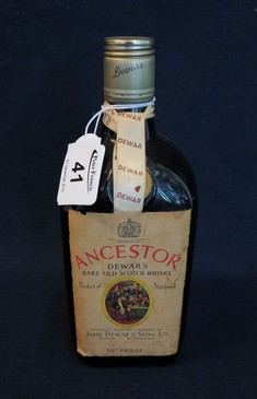 Ancestor Dewar's rare old Scotch whisky, specially selected by John Dewar & Sons Ltd, Perth,