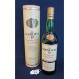 The Glenlivet aged 12 years pure single malt Scotch whisky, distilled in Scotland by George & J.G.