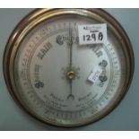 Small oak cased aneroid barometer. (B.P. 24% incl.