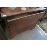 Early 20th Century oak straight front chest of three long drawers on bracket feet. (B.P. 24% incl.