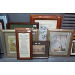 Group of assorted furnishing prints, various including, landscapes, still lifes etc. (8) (B.P.