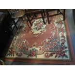 Modern Chinese design wash ground type floral rug. (B.P. 24% incl.