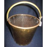 Brass bucket with swing handle. (B.P. 24% incl.