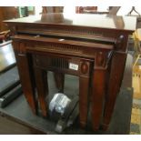 Edwardian style mahogany nest of three rectangular tables. (B.P. 24% incl.