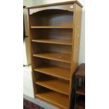 Modern six section free standing open bookcase. (B.P. 24% incl.